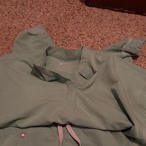 Figs Sage Green scrub jogger set